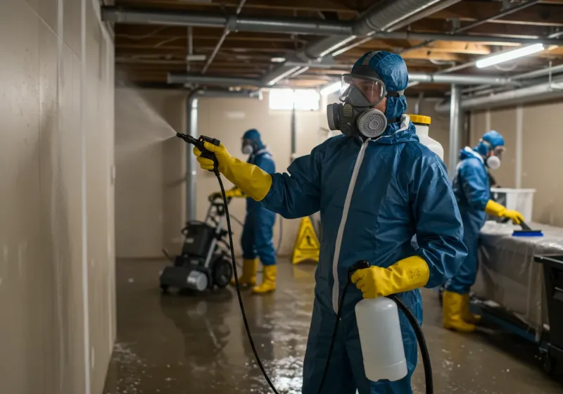 Basement Sanitization and Antimicrobial Treatment process in East Pasadena, CA